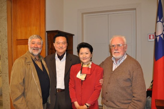 Ambassador and Mrs Wang with Mr. Bicego of the Curia of Verona (1st from left)