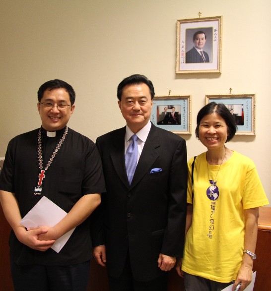 Sister Tu with Ambassador Wang (middle) and Father Tsao