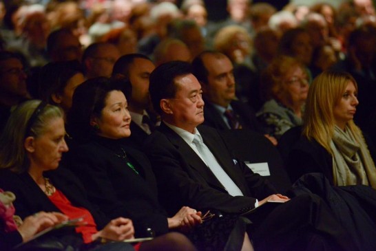 Ambassador and Mrs. Larry Wang (3rd and 2nd from left) attend the “Winner’s Concert