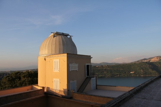 View from the terrace of the Vatican Observatory with a glimpse of the Albano Lake.