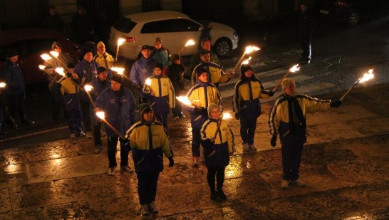 A glimpse of the torchlight procession held in the evening of Saturday, January 19. 