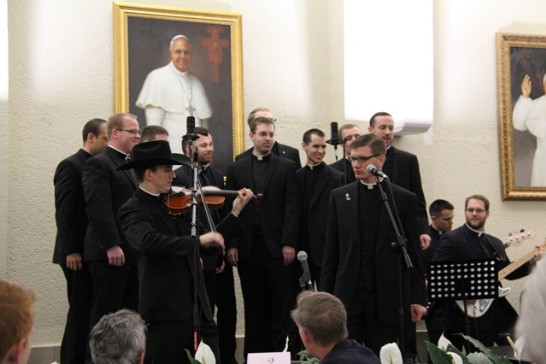 A little orchestra composed of seminarians performs for the audience’s delight.