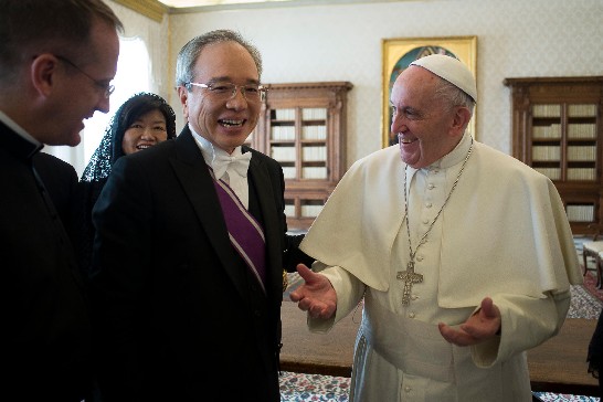 Pope Francis received new ROC (Taiwan) Ambassador to the Holy See Mr. Matthew S.M. Lee.