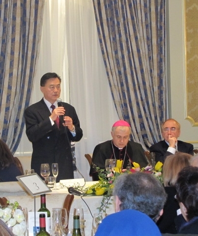 王大使應邀於「延續利瑪竇使命餐會」致詞