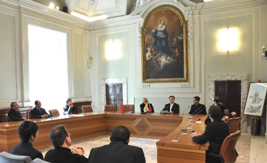 駐教廷王大使豫元應邀於贈畫儀式致詞