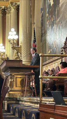 紐約經文處李光章處長受邀在賓州眾議會演說：我們是價值盟友，優質夥伴