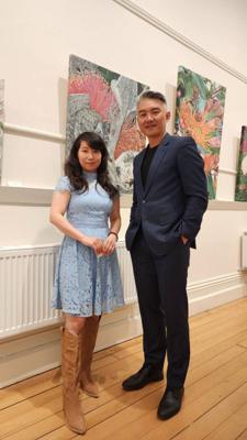 Director Lu Visits Victorian Artist Society to atttend the Exhibition 'Bloom Like Flowers' by Renowned Australian artist Lin Hsin