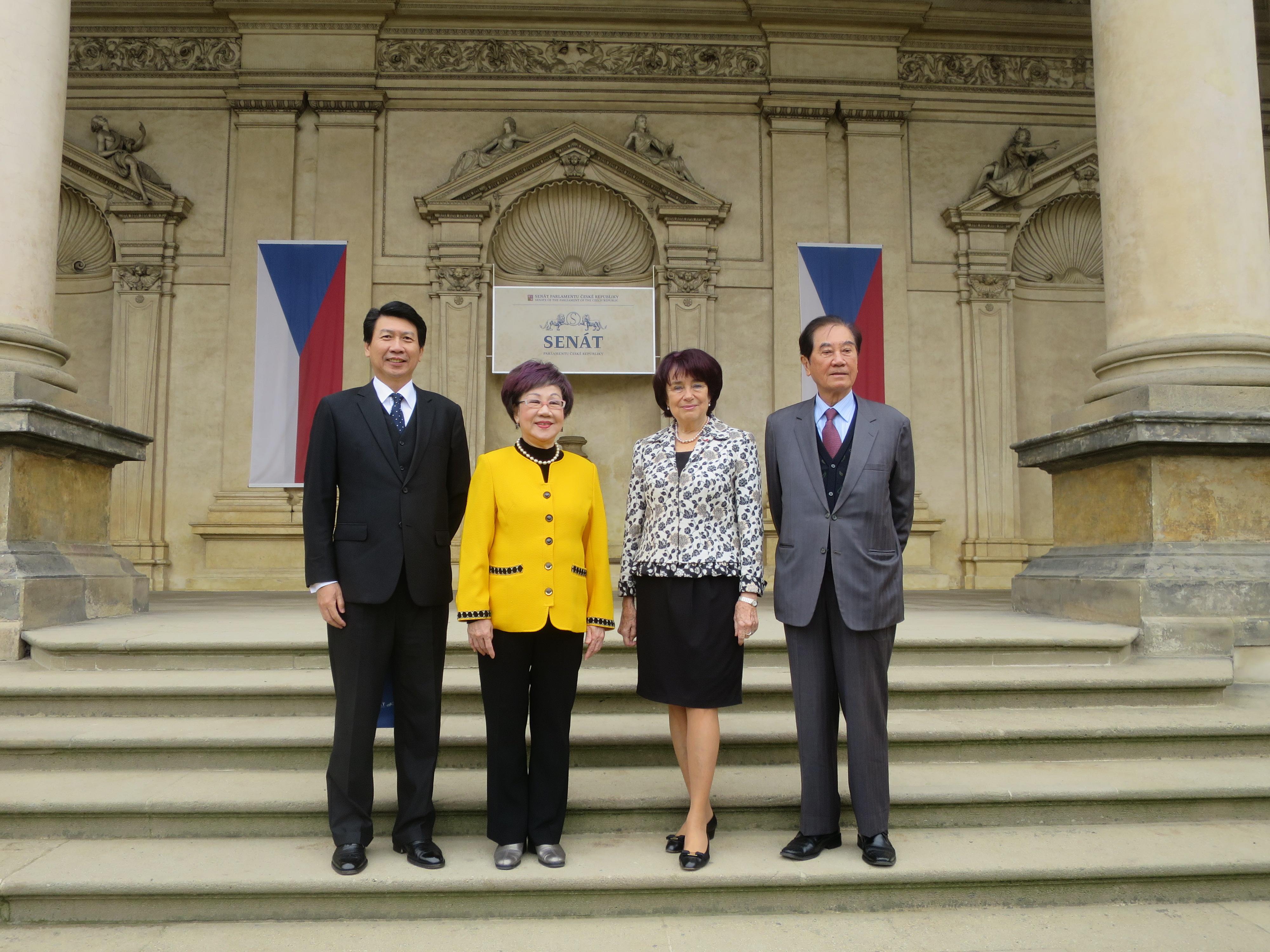前副總統呂秀蓮及前外交部長陳唐山由汪代表陪同拜會捷克重要人士