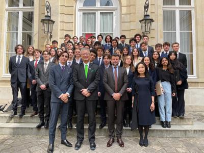 歡迎巴黎Janson de Sailly高中經濟與商業預備班(CPGE ECG)師生一行來本處聽取吳大使演講!