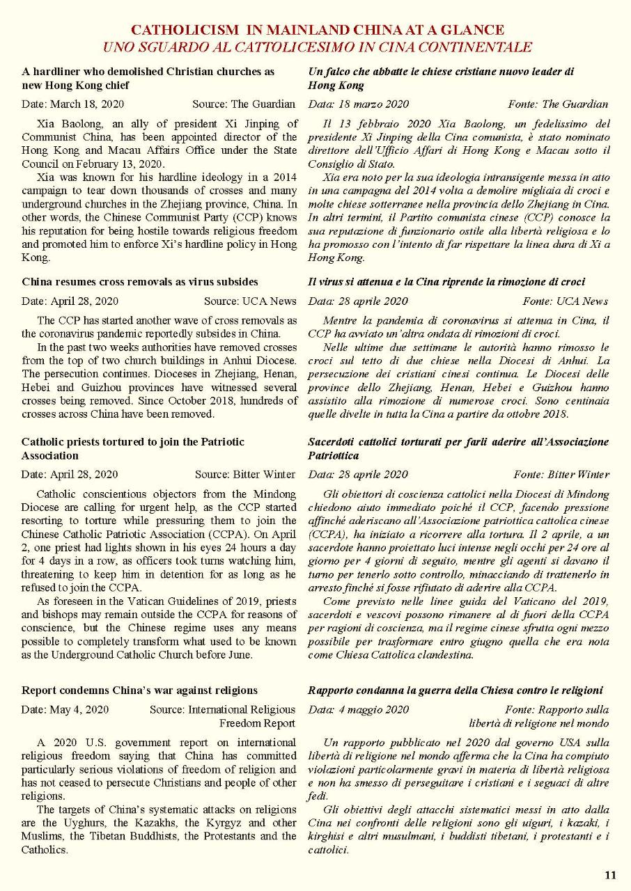 VaticanTaiwan Newsletter 2nd issue, 2020 Embassy of the Republic of