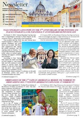 Vatican-Taiwan Newsletter 2nd issue, 2022