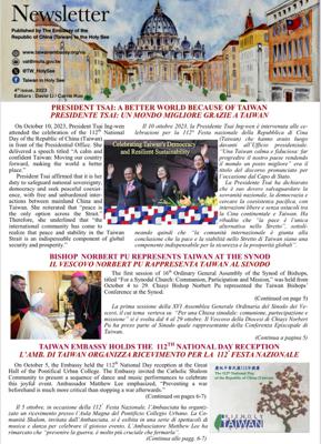 Vatican-Taiwan Newsletter 4th issue, 2023