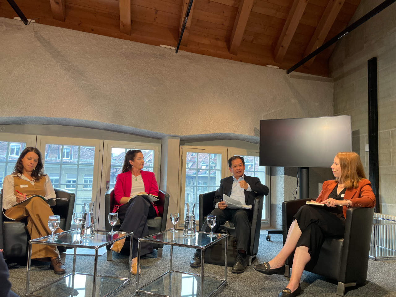 Dr. David Wei-Feng, Huang attends the Democracy Forum held by the Swiss Democracy Foundation on 14th Sep. 2023.