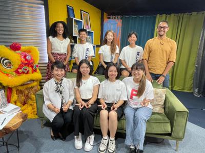 Amb. Lily Hsu together with a group of Taiwanese young students from Feng Chia University were on the "Sun Up on 7" Morning Show.(2023/08/18)