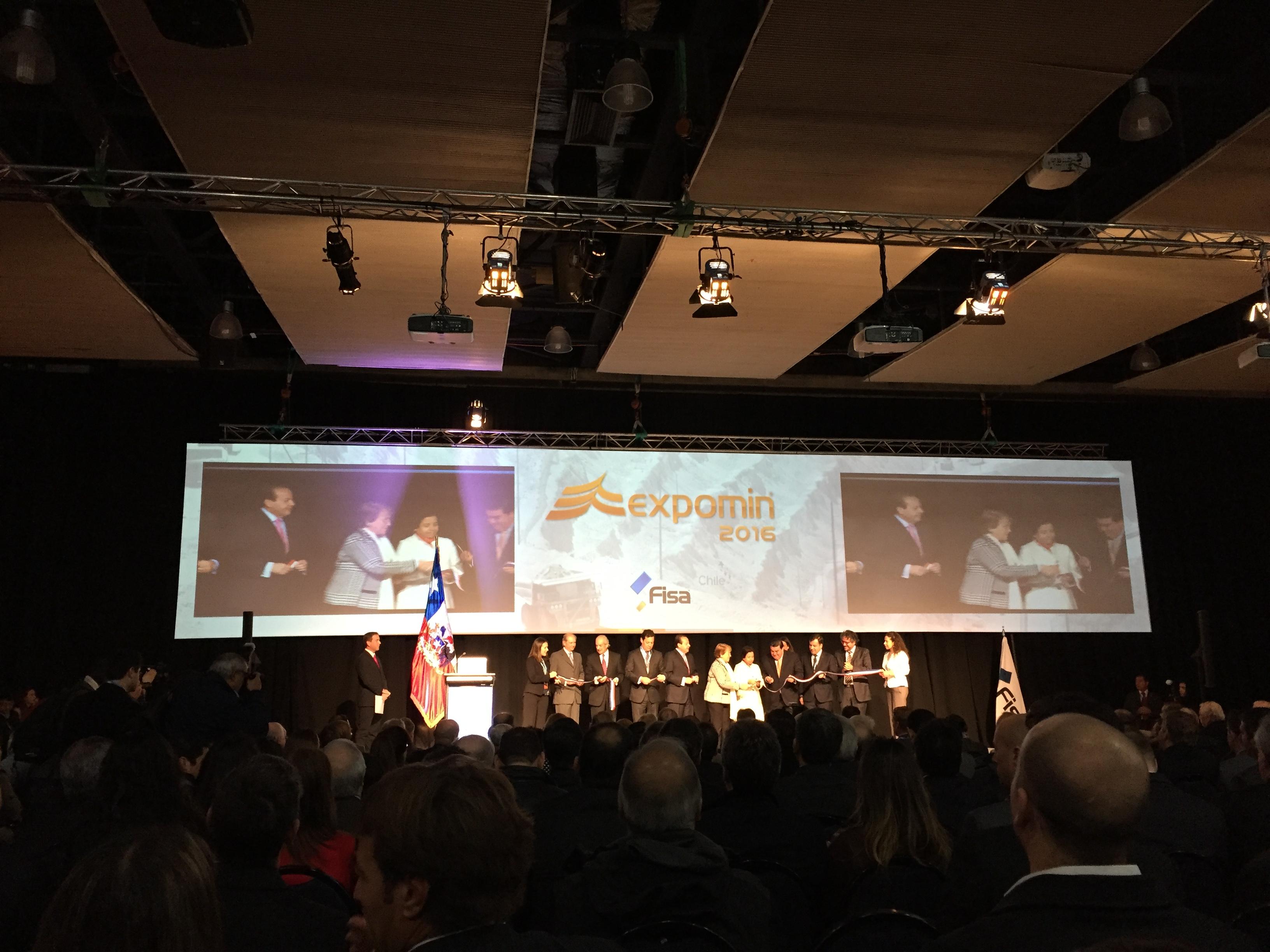 智利總統Michelle Bachelet主持礦業展揭幕式