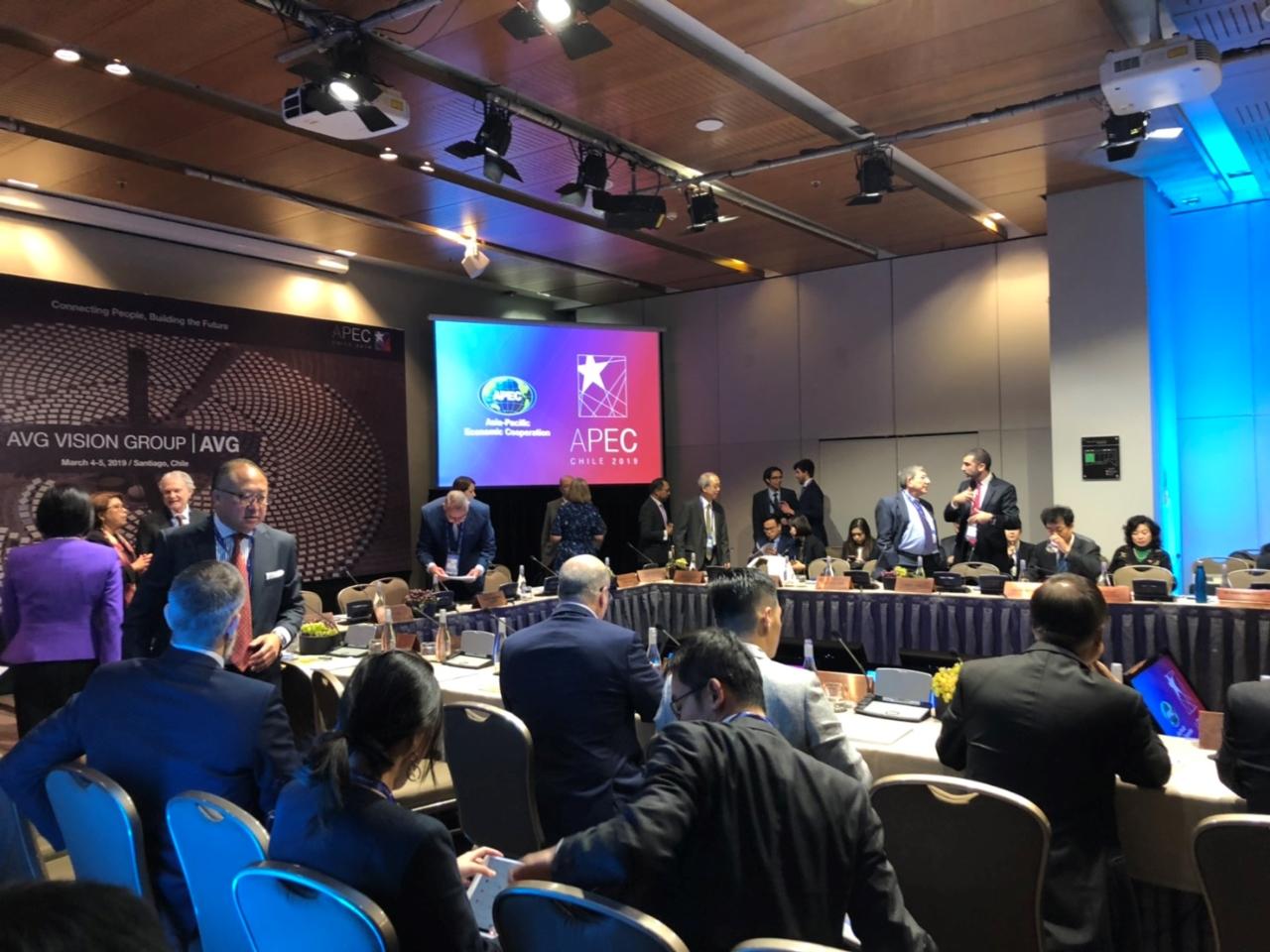 2019年APEC第一次資深官員會議(SOM1)及相關工作會議於2月23日至3月8日於智利首都聖地牙哥舉行，我政府各相關單位均組團前來參加。