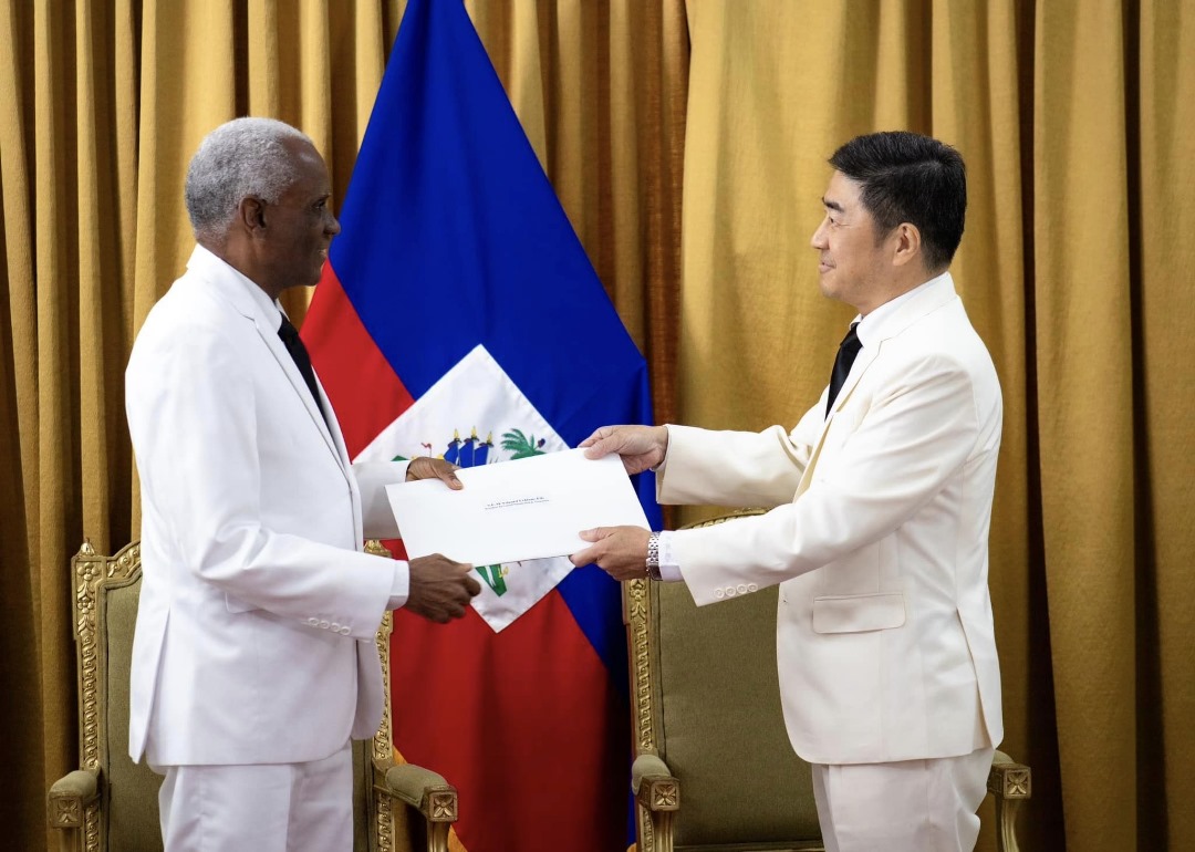 胡大使向「過渡總統委員會」(CPT)主席勒伯朗(Edgard LEBLANC FILS)呈遞到任國書，全體總統委員在場見證；胡大使向主席及全體總統委員轉達賴總統最誠摯問候，並重申加強臺海雙邊關係之承諾。