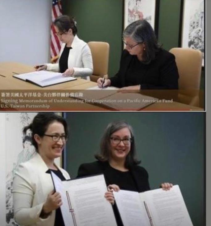 今年11月3日台美簽署在巴拉圭合作中小企業育成中心(SBDC)協議，由我國駐美國代表蕭美琴大使及美國在台協會(AIT)執行理事藍鶯(Ingrid Larson)在華府完成簽署。