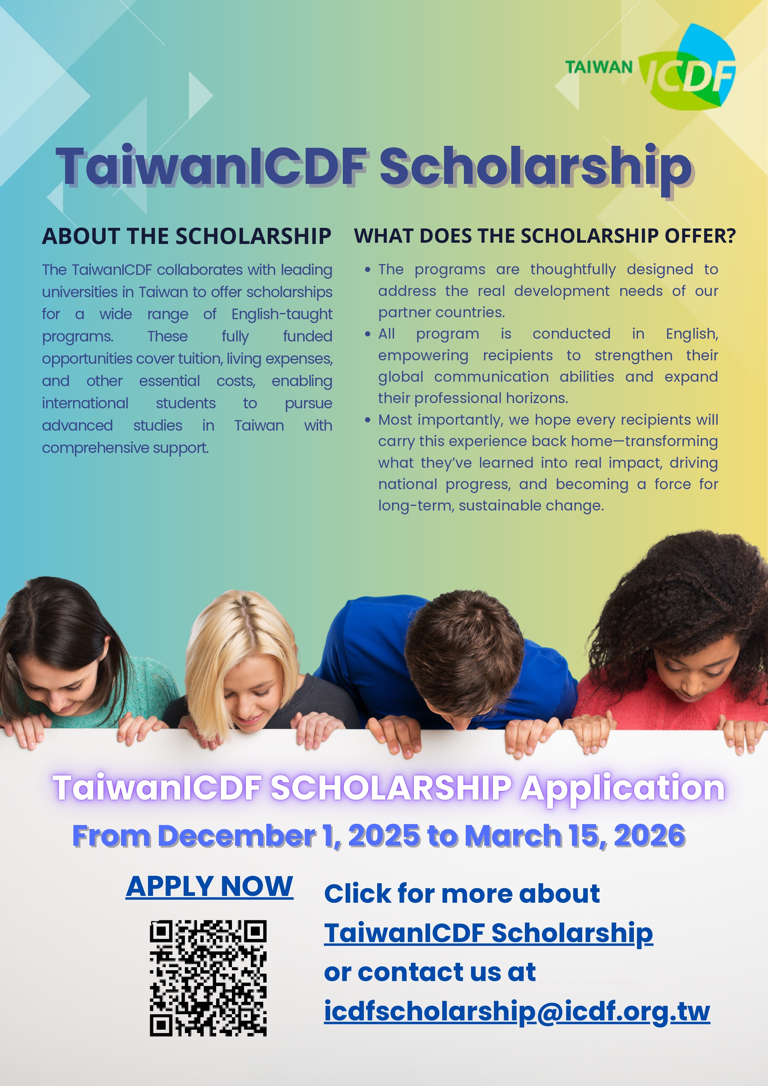 2026 TaiwanICDF Scholarship