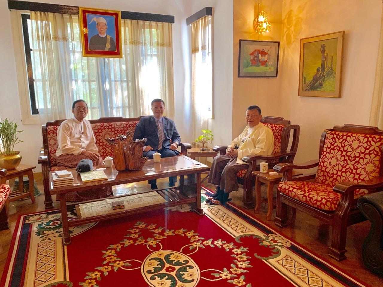 駐緬甸代表李朝成拜會緬甸智庫「戰略與國際研究院」（MISIS）院長及資深研究員