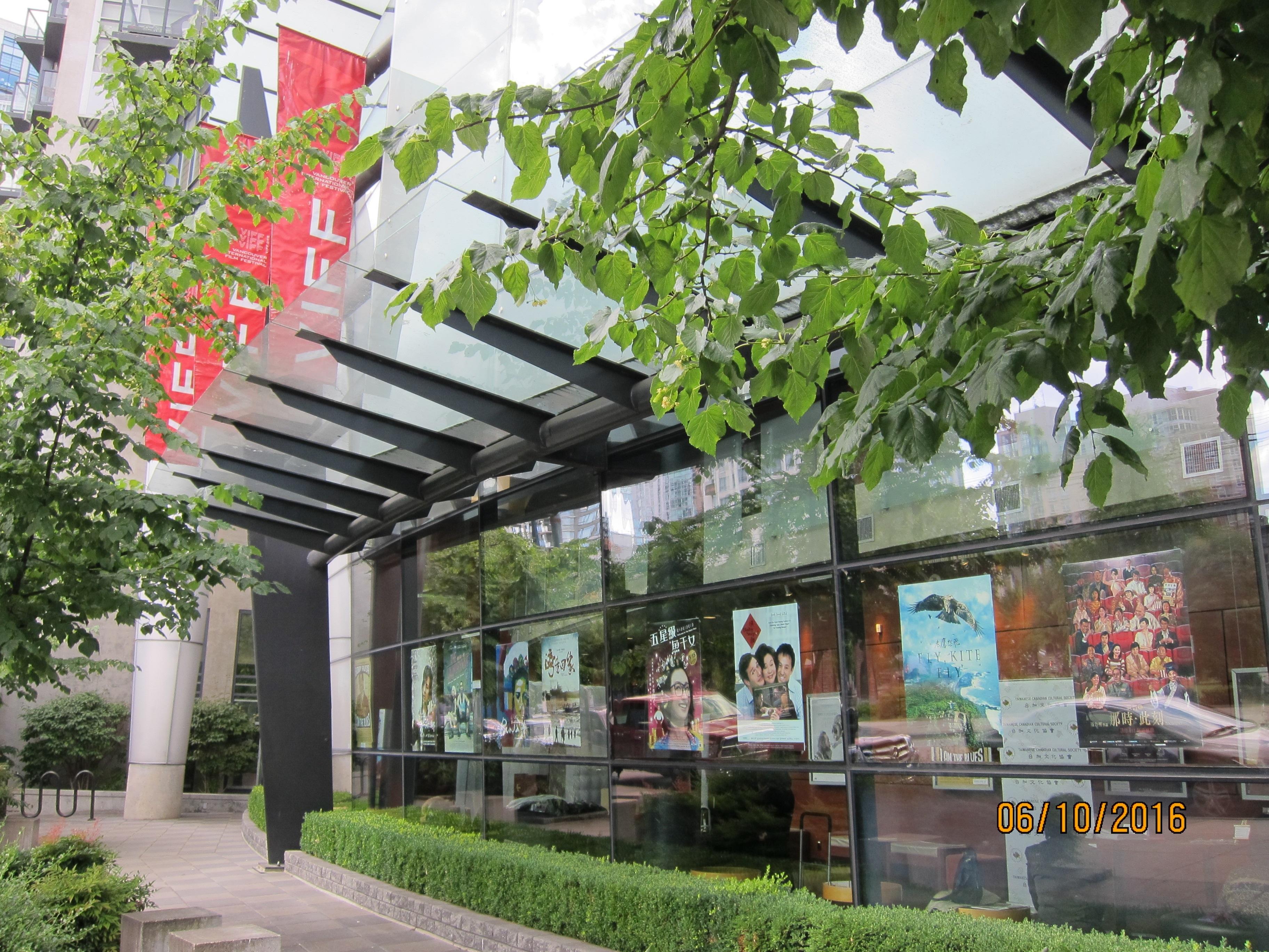 Film posters outside Vancouver International Film Centre