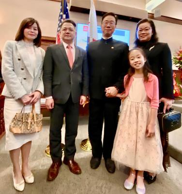 Director General Amino Chi and Mrs Chi were delighted to attend the Installation Ceremony of Mayor John Wu &amp; Mayor Pro Tem Denise Menchaca of San Gabriel City on April 2, 2024.