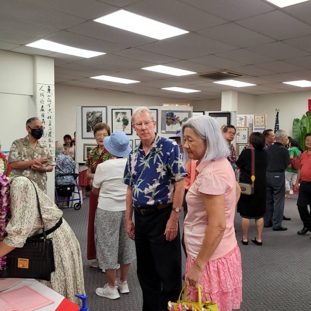 2023年6月9日「夏威夷中華文化服務中心」舉辦「中華文化書畫展覽」吸引當地居民踴躍前往觀賞