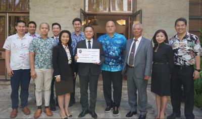 TECO Director General Richard Lin, on behalf of the Ministry of Foreign Affairs of R.O.C. (Taiwan), donated 500,000 U.S. dollars to the Hawaii Community Foundation to assist with reconstruction following wildfires on Maui, Hawaii.