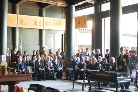 祝辞を述べる謝長廷・駐日代表
