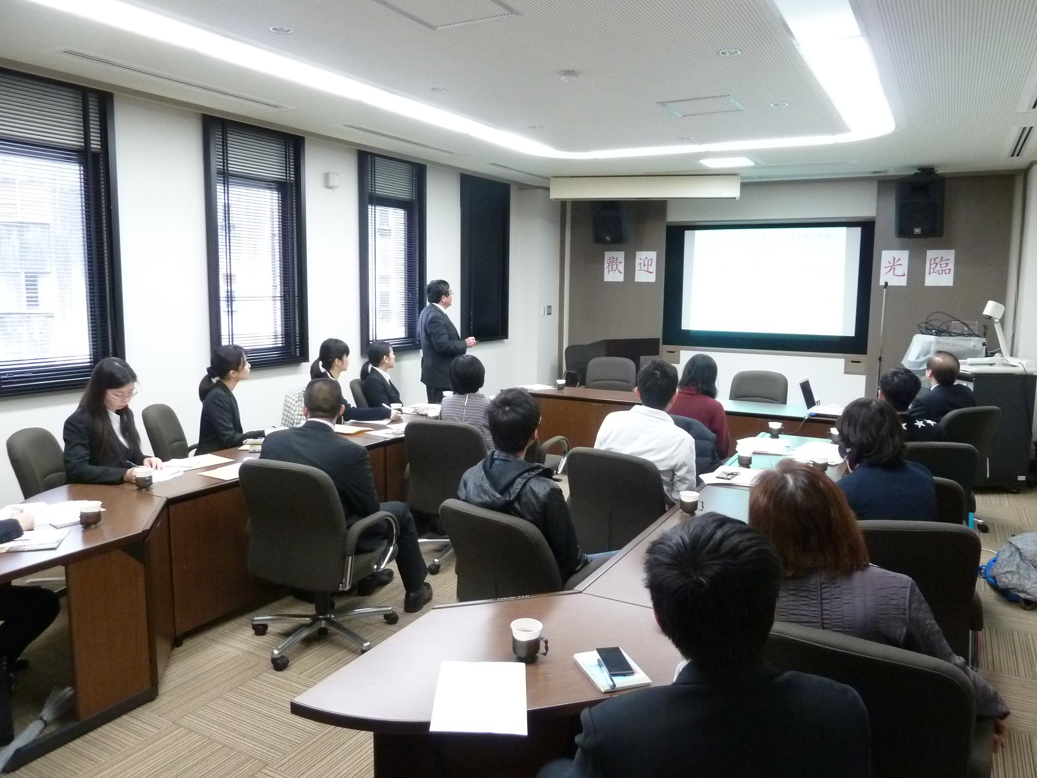 3/9本處邀請日本籍大學生、台灣留學生參加戎總領事演講會，戎總領事以「台灣人所尊敬的日本精神」為題發表演講。