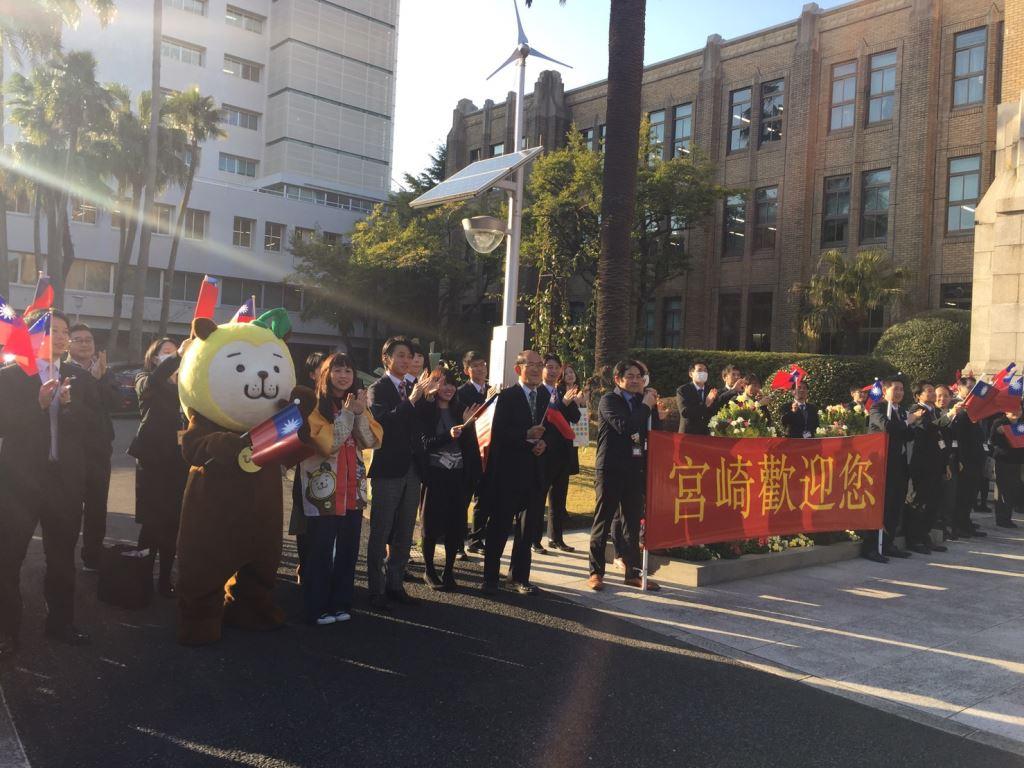 邱縣長率隊赴日本宮崎縣進行交流，受到熱烈歡迎。（新竹縣政府全球資訊網）