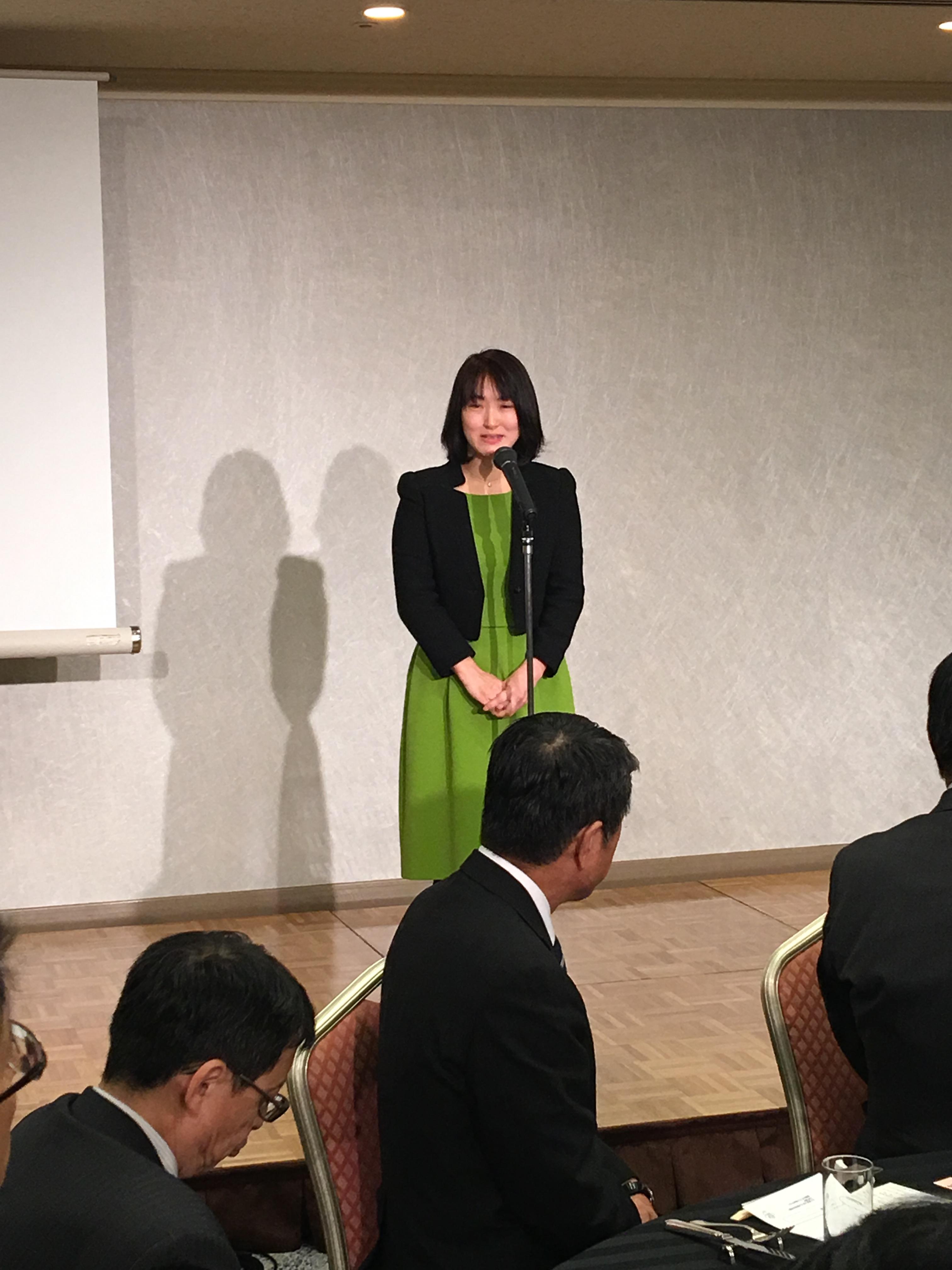 衆議院議員鬼木誠令夫人鬼木悅子による挨拶