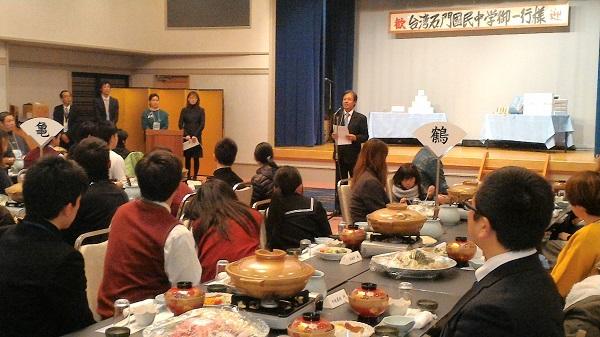 3.福井縣美濱町主辦歡送新北市石門區國中生訪日團懇親會駐大阪辦事處陳處長訓養致詞照片