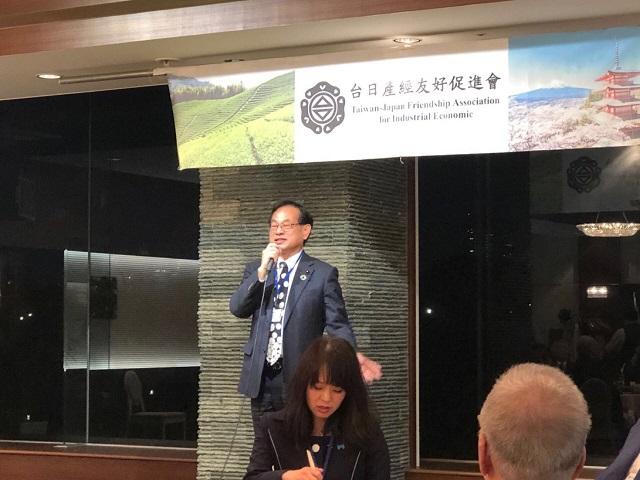 6.大阪府議會「日華親善議員聯盟」會長松本利明致詞