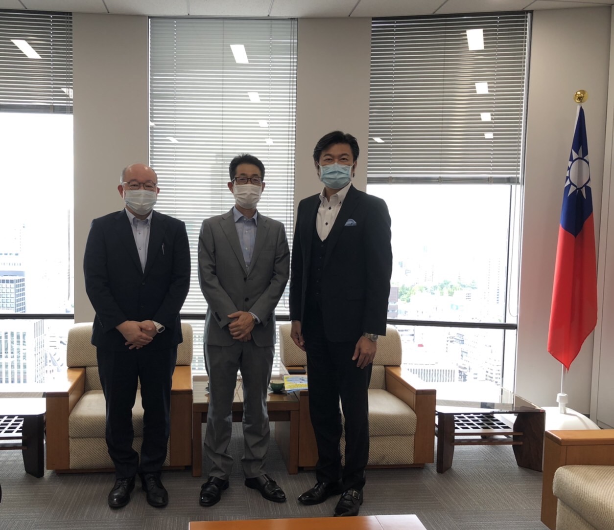 2020年9月11日廣島縣大阪事務所槙埜秀樹所長等人來處拜會