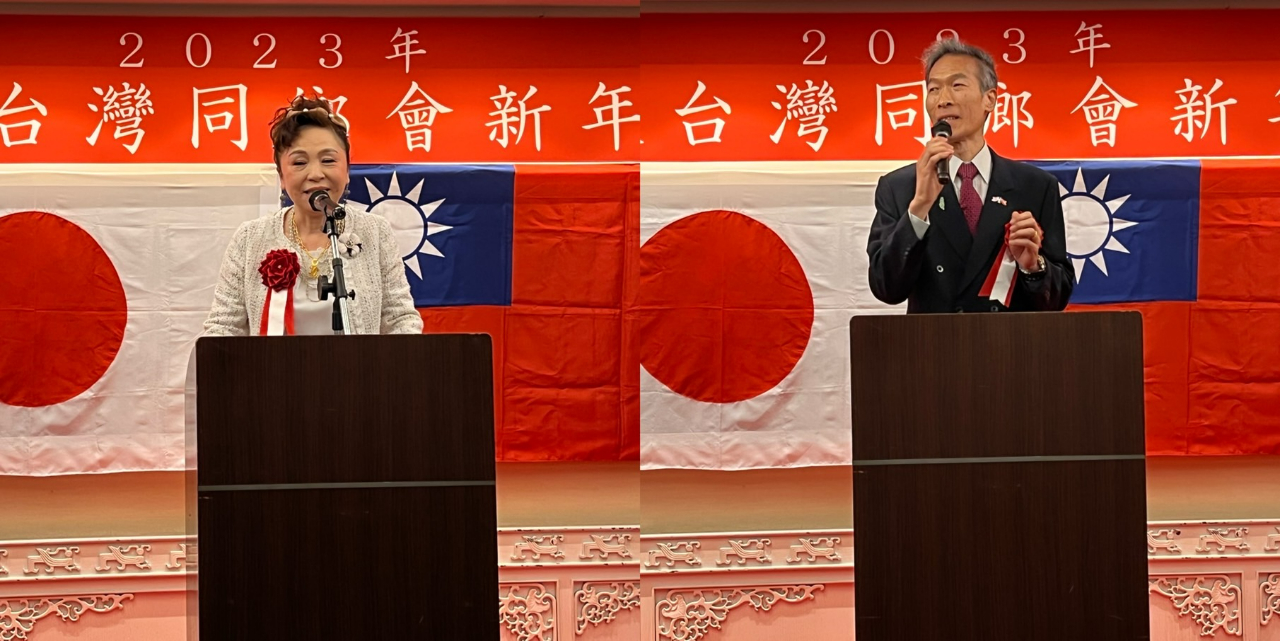 向明德處長(右)及謝美香會長(左)致詞