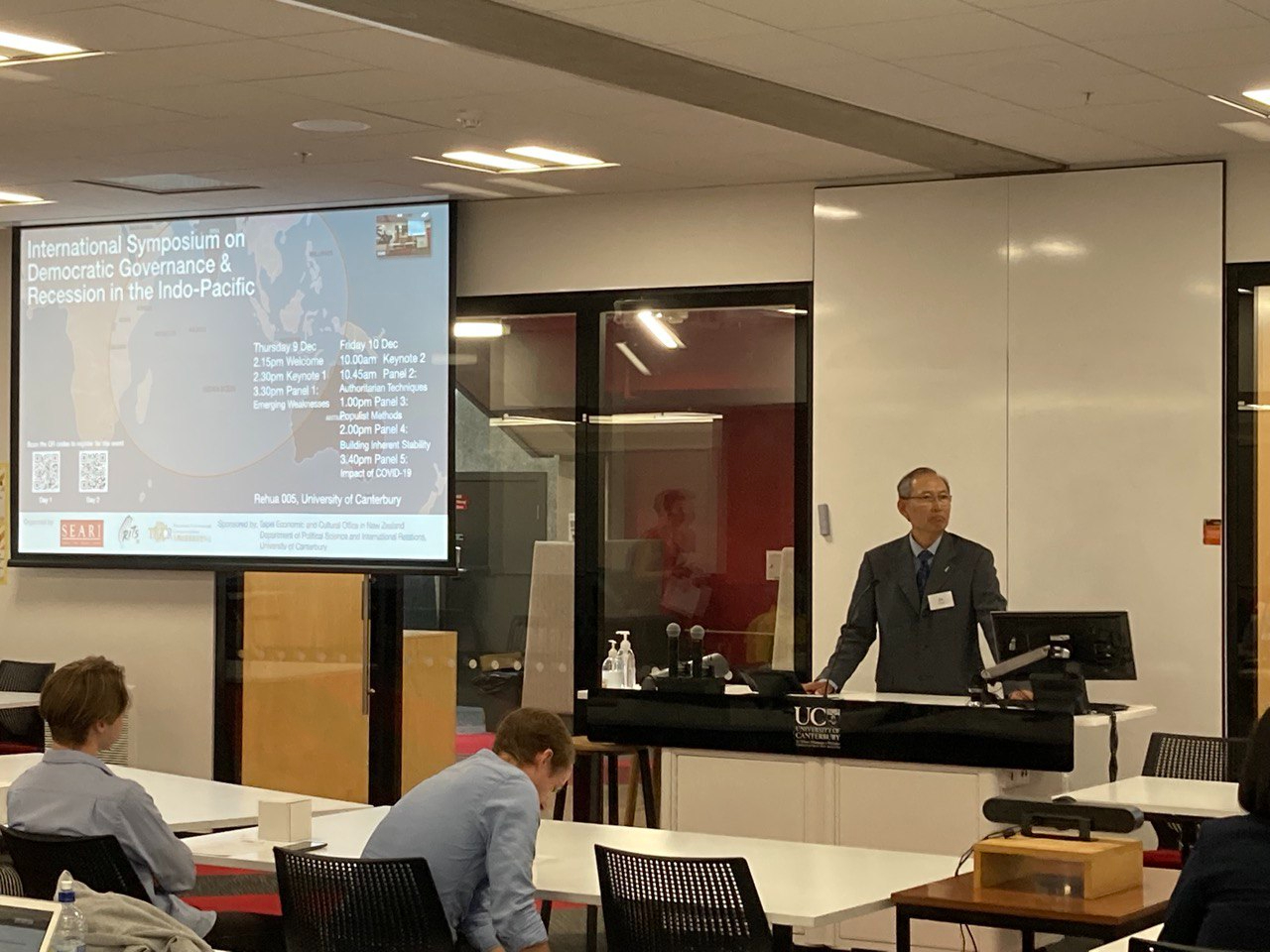 駐紐西蘭陳克明代表應邀出席並於講座開始前致詞