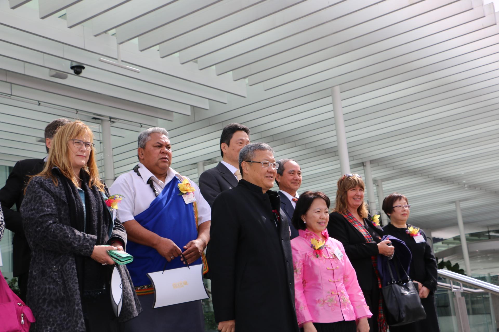 Guests watching the outdoor performance