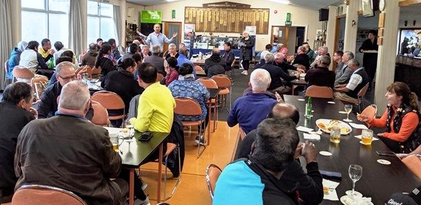 Representative Bill Chen gives a remark at the prize giving ceremony 