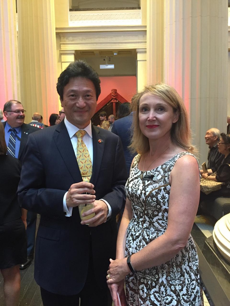 駐奧克蘭臺北經濟文化辦事處處長周中興應邀出席奧克蘭戰爭紀念博物館「華夏人與長白雲故鄉特展」