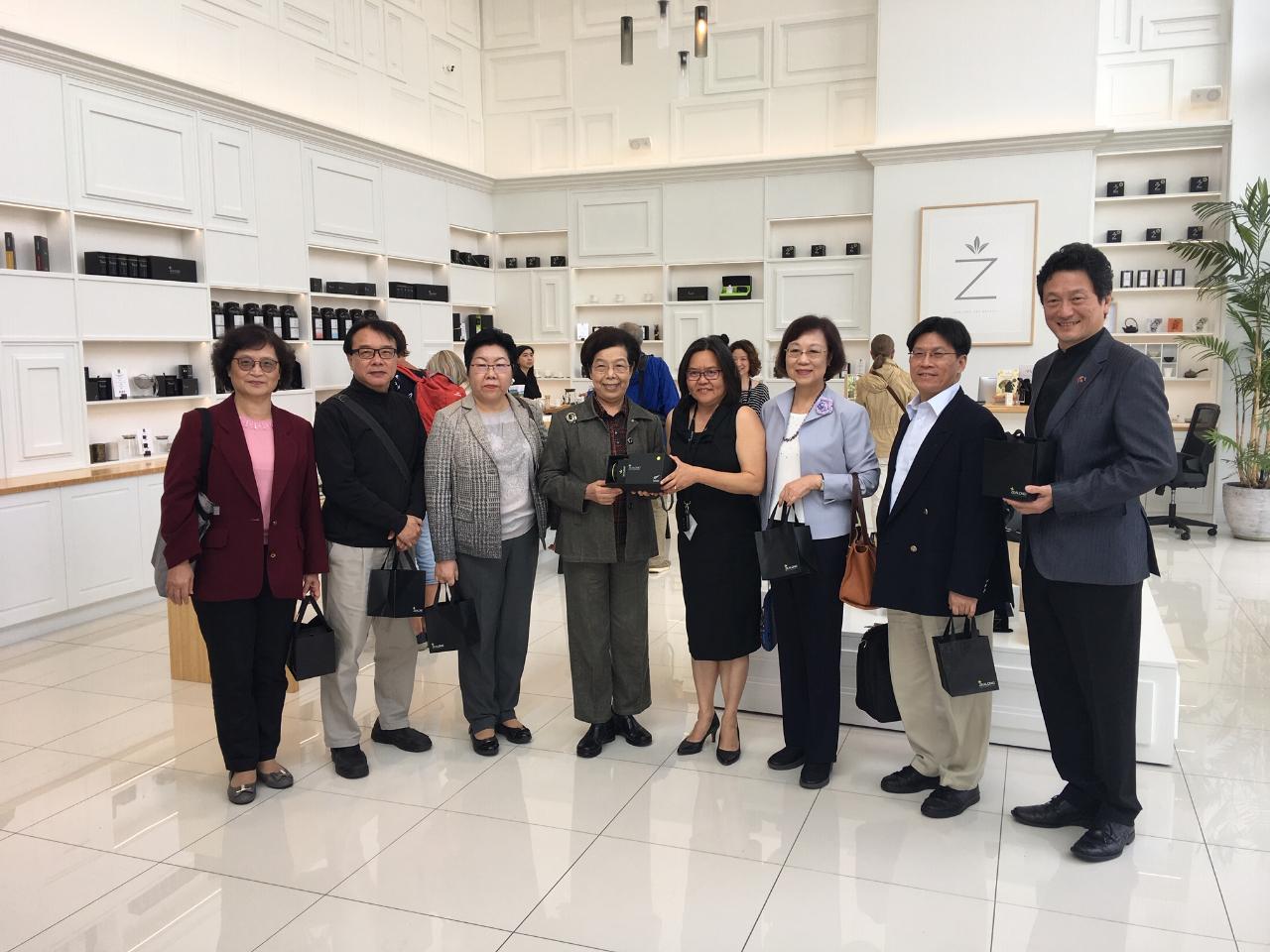 Group photo at Zealong Tea Estate lobby.