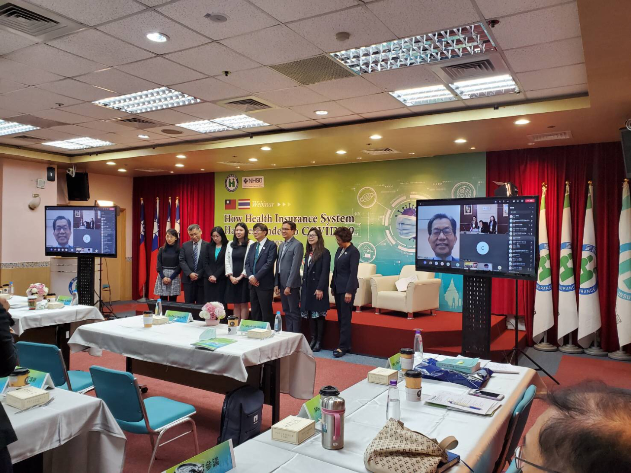 本處李應元大使透過視訊參與台泰雙邊視訊會議。