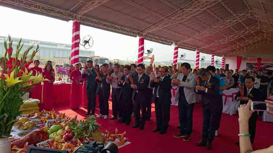 梁處長參加昶勇隆安二廠動土典禮